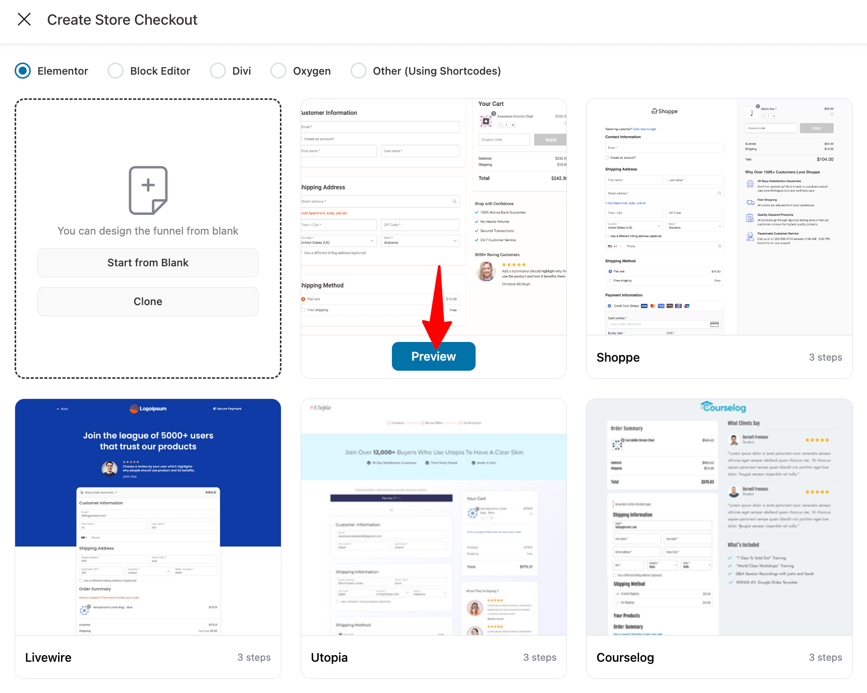 choose preview minimalist