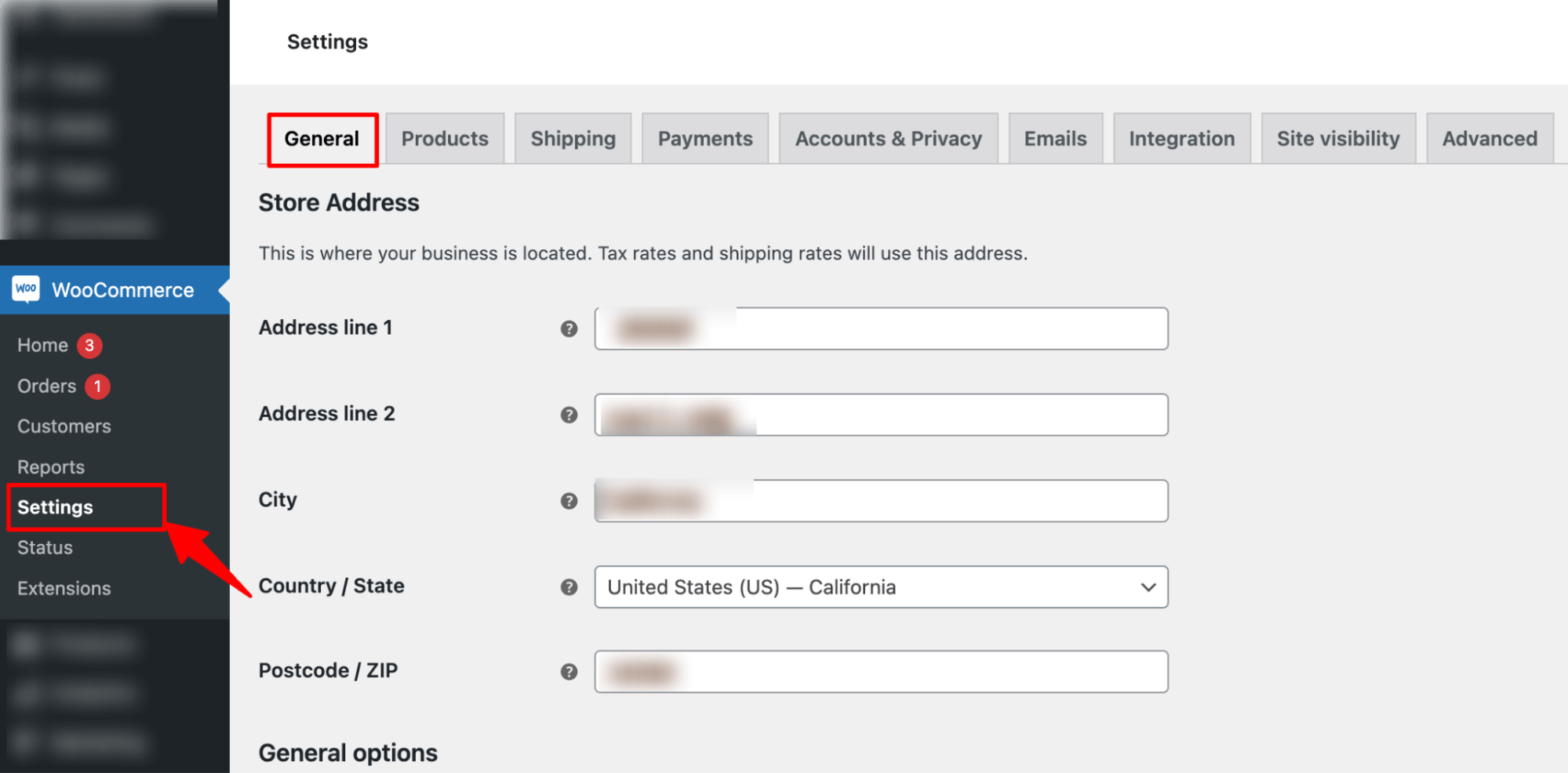 go to WooCommerce settings