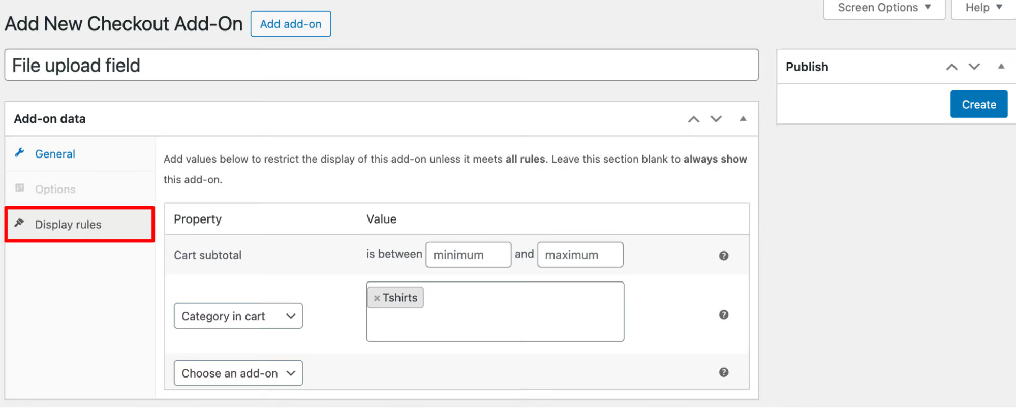 add conditions to WooCommerce checkout field woocommerce add file upload to checkout - display rules