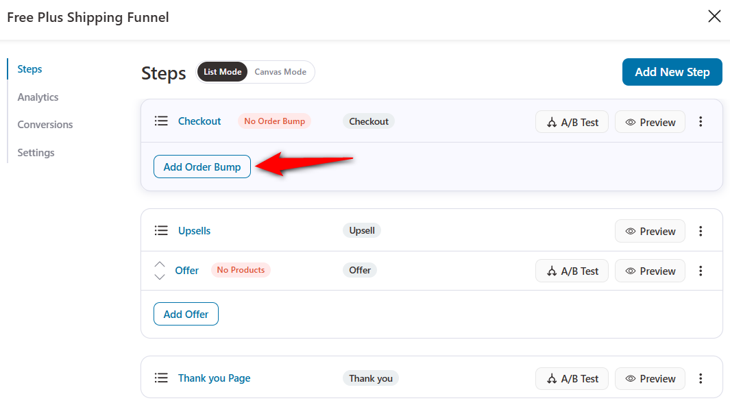 Add an order bump to your free plus shipping funnel