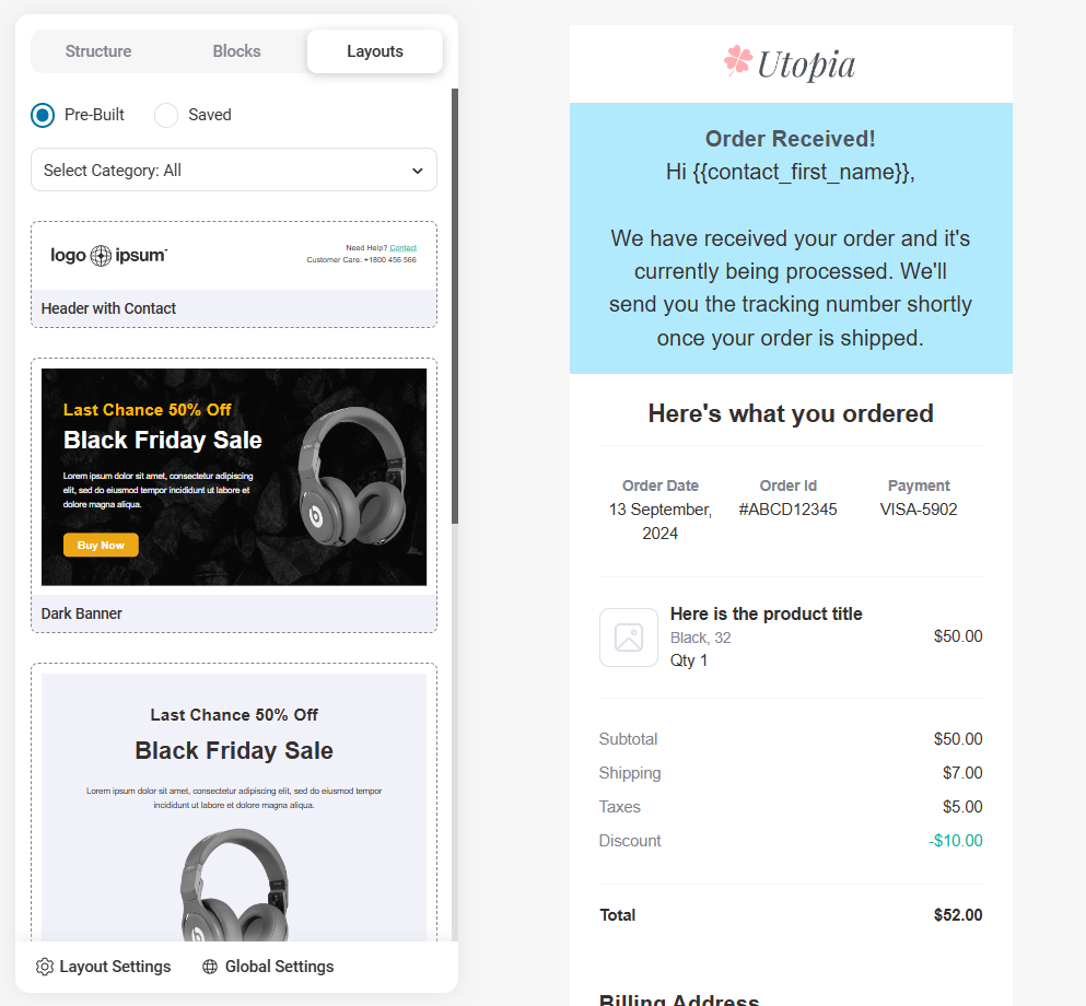 WooCommerce email marketing best practice - device responsive design