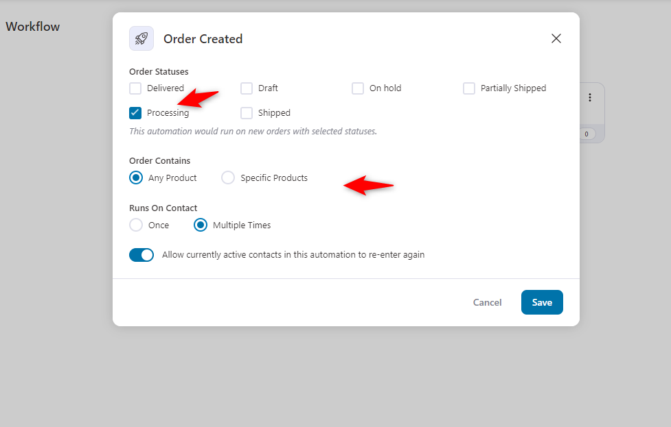 Create an “Order Created” event