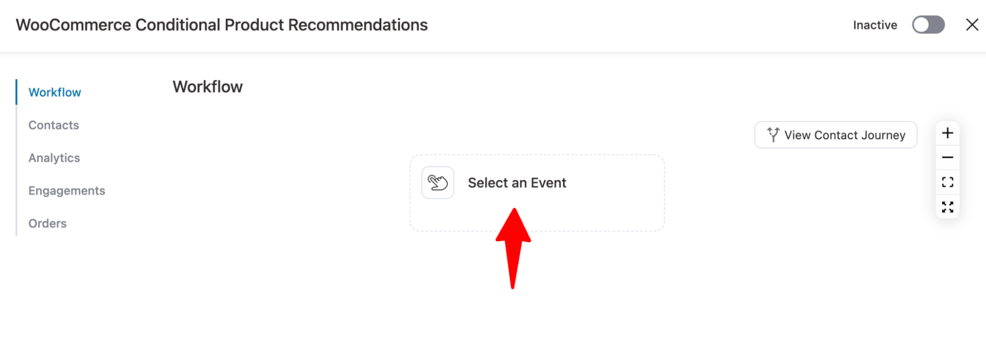 select an event