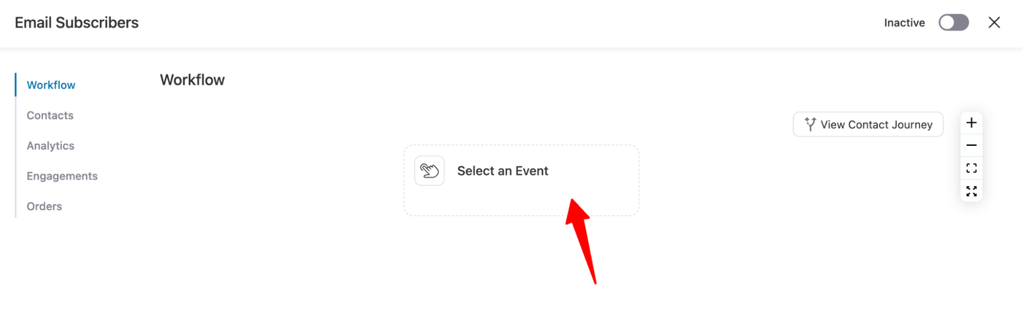 select an event