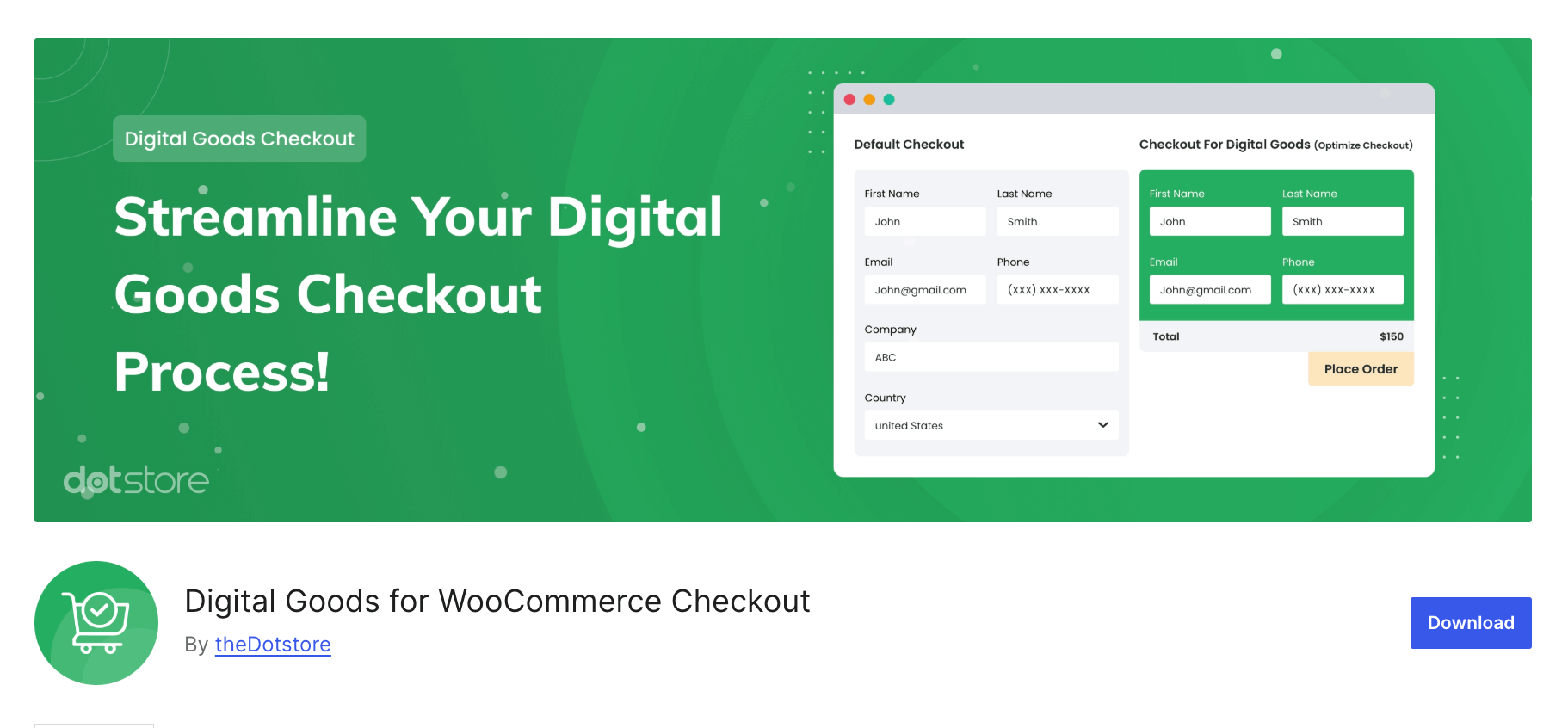 Digital Goods for WooCommerce Checkout - Remove Unnecessary Fields for Digital Goods