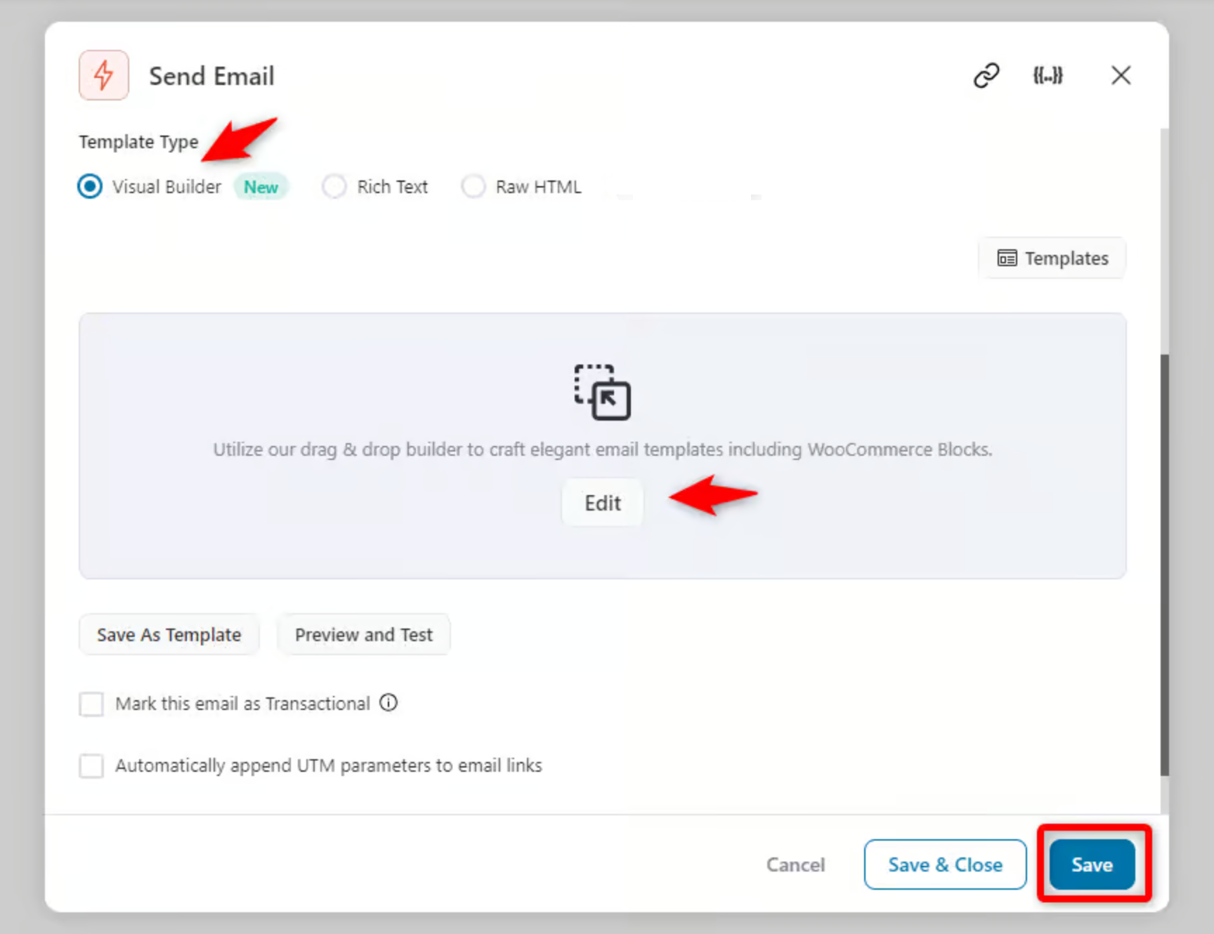 choose new visual builder