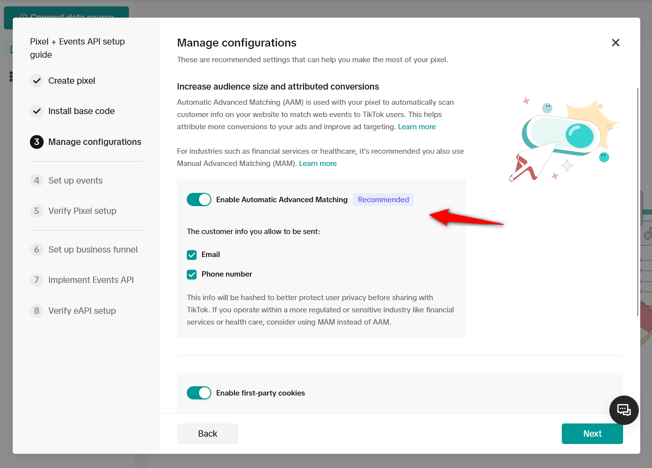 Enable automatic advanced matching