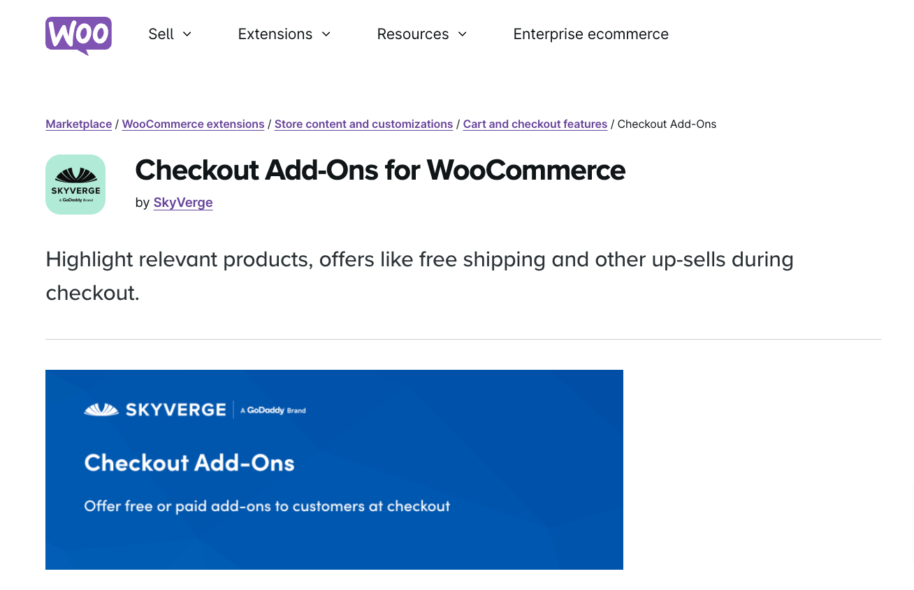 checkout Add-Ons for WooCommerce - Offer Additional Offers at checkout