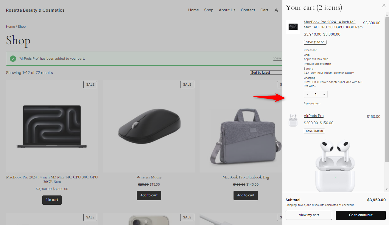 Checkout the differences between the default WooCommerce cart and the FunnelKit cart