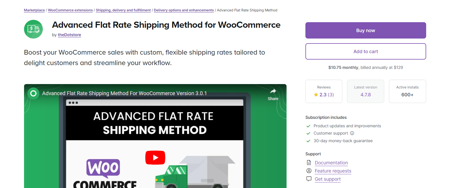 Advanced Flat Rate Shipping Method for WooCommerce