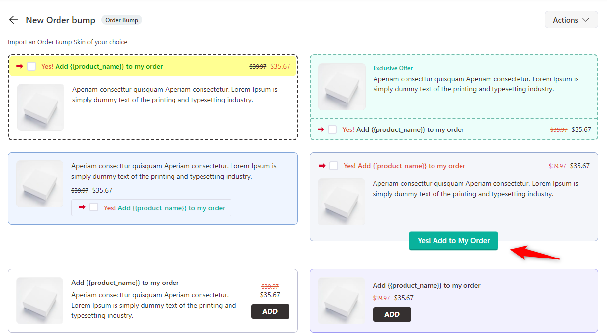 WooCommerce Flat Rate Shipping - import the order bump skin