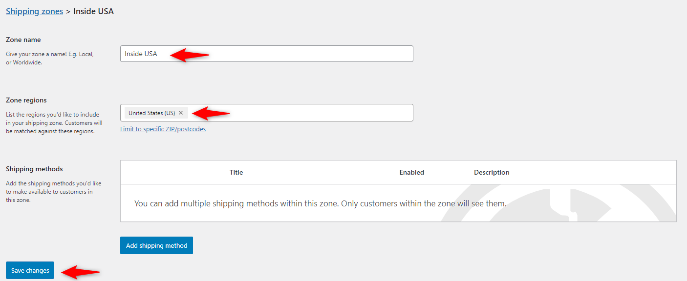 WooCommerce flat rate shipping