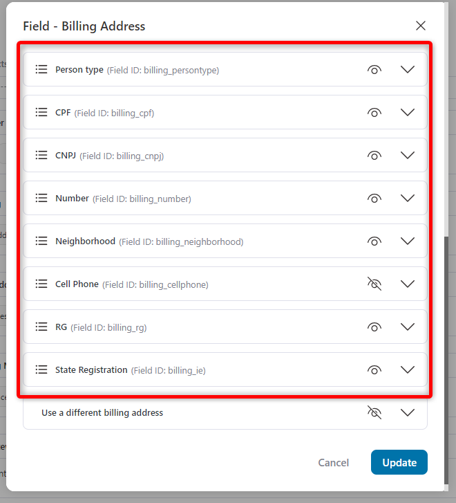 Key WooCommerce Fields for Brazil