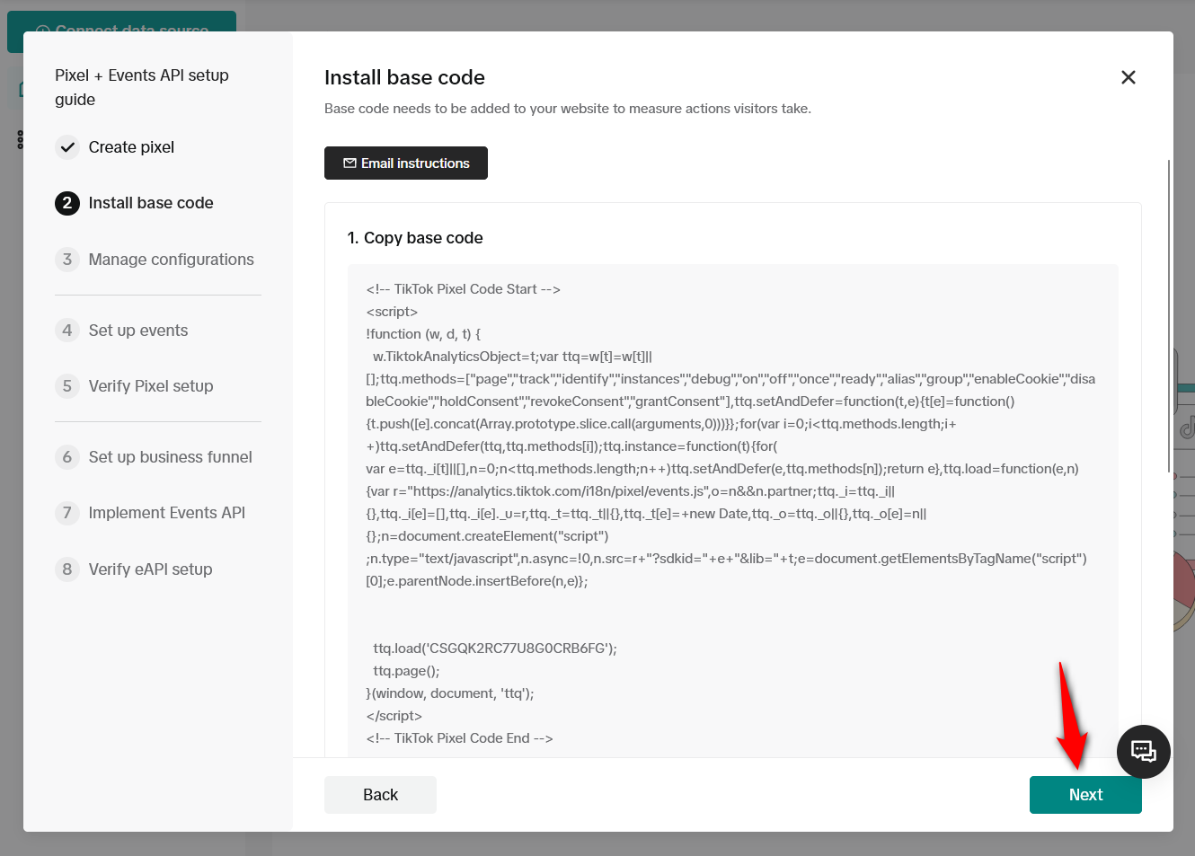 Install base code - woocommerce tiktok pixel - funnelkit takes care of the complete process - you don't have to copy and paste the code anywhere