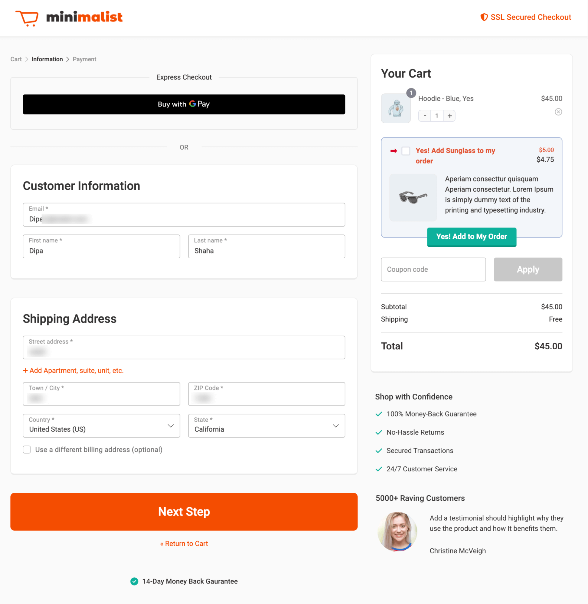 preview WooCommerce Bricks Checkout