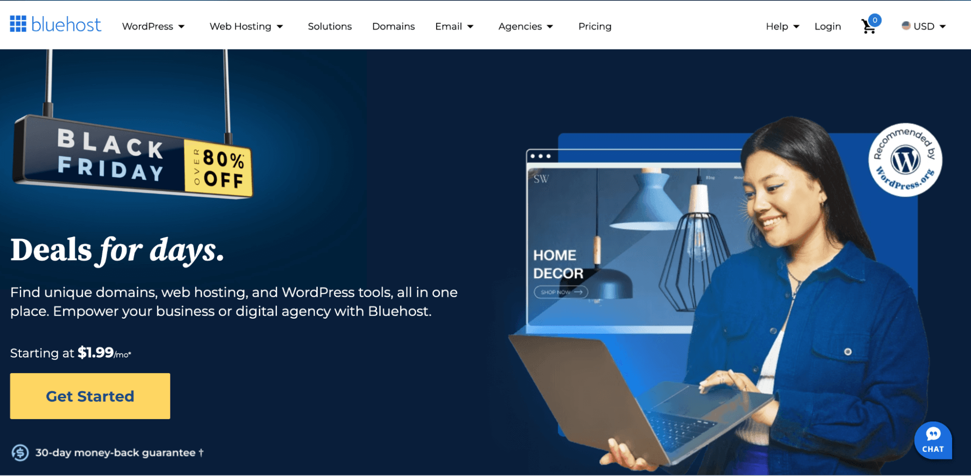 bluehost - BFCM WordPress deals 2024