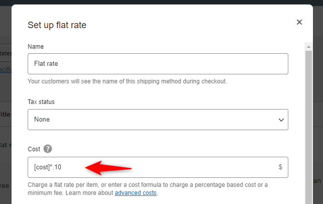 Advanced shipping rules