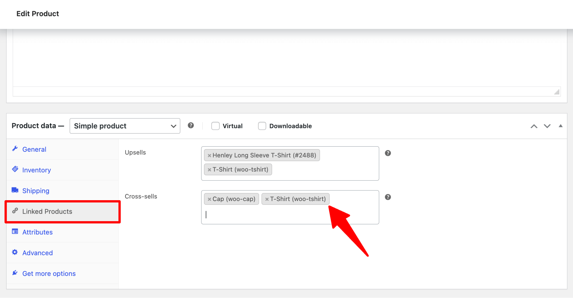 Add cross sell products under linkedin products