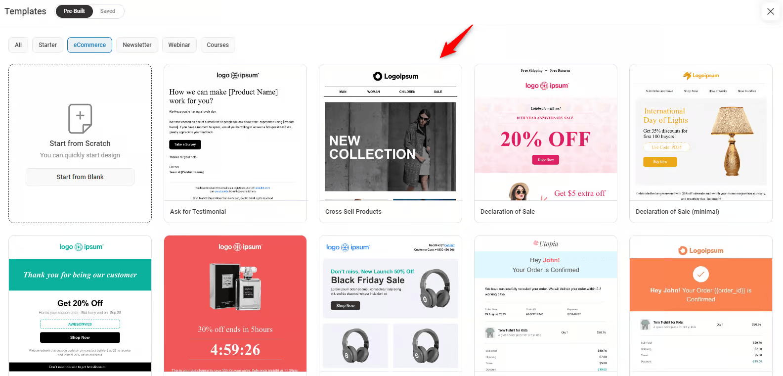 import a woocommerce email template