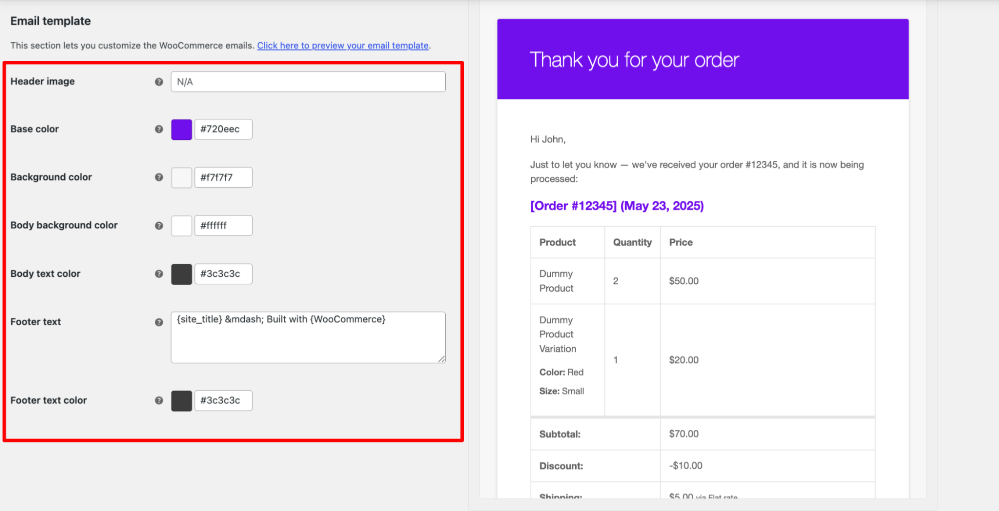 customize design options