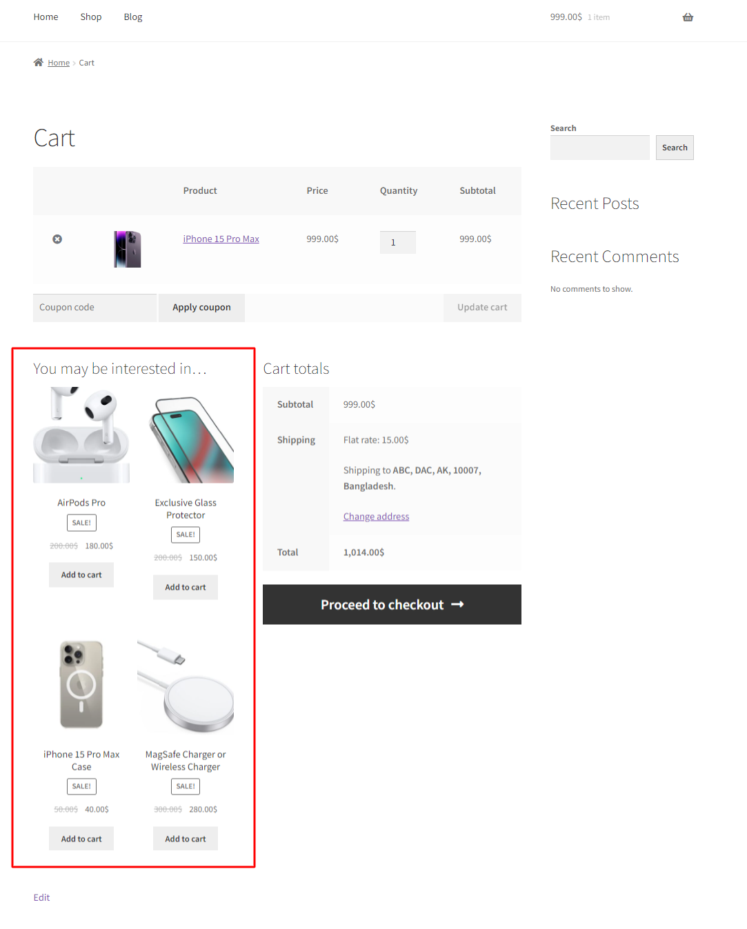 Preview on the WooCommerce product page