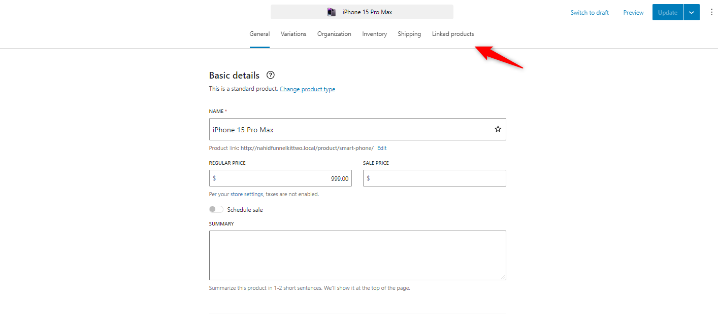 Setting up WooCommerce cross sell