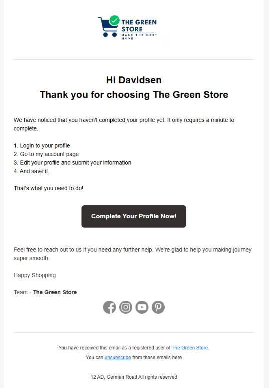 Follow up email to WooCommerce account users