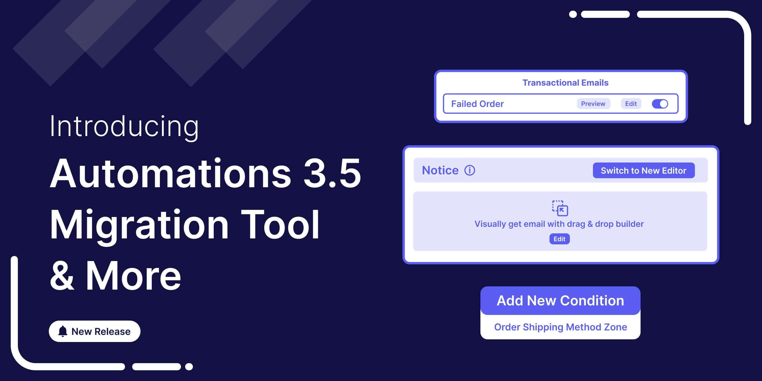 Introducing FunnelKit Automations 3.5: One-Click Migration Tool to Visual Builder, New Transactional Email, Improved Data Management, and More.