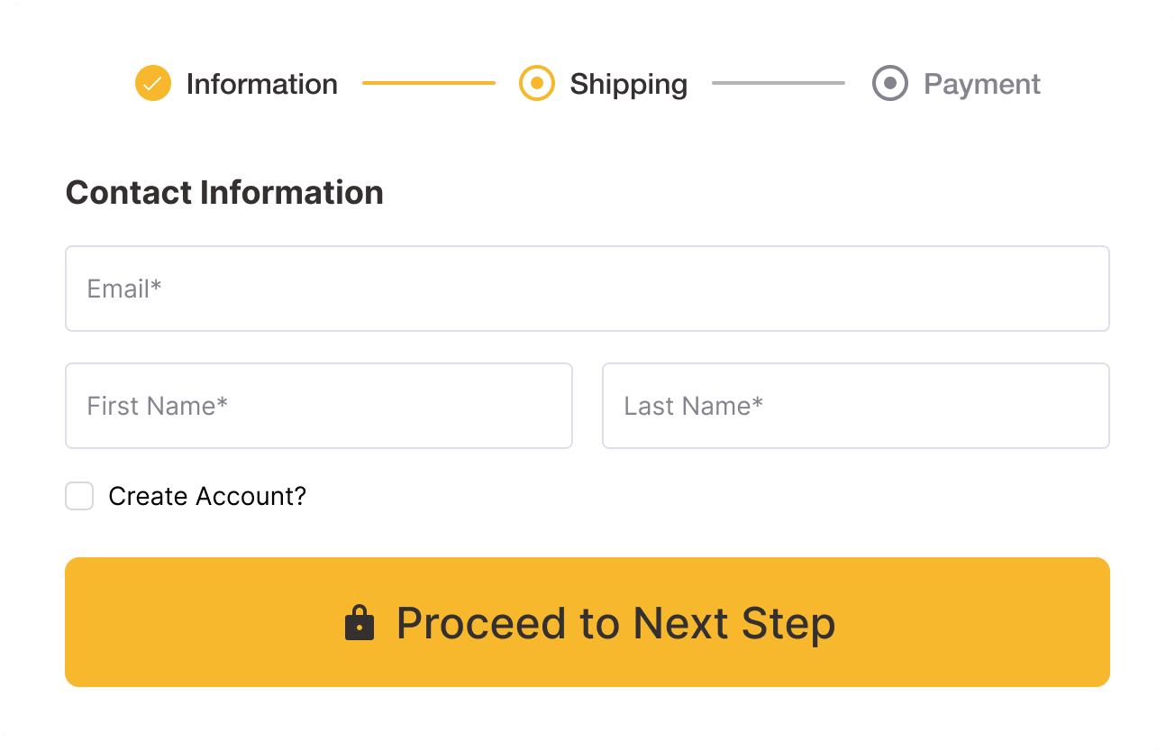 WooCommerce multi-step checkout page