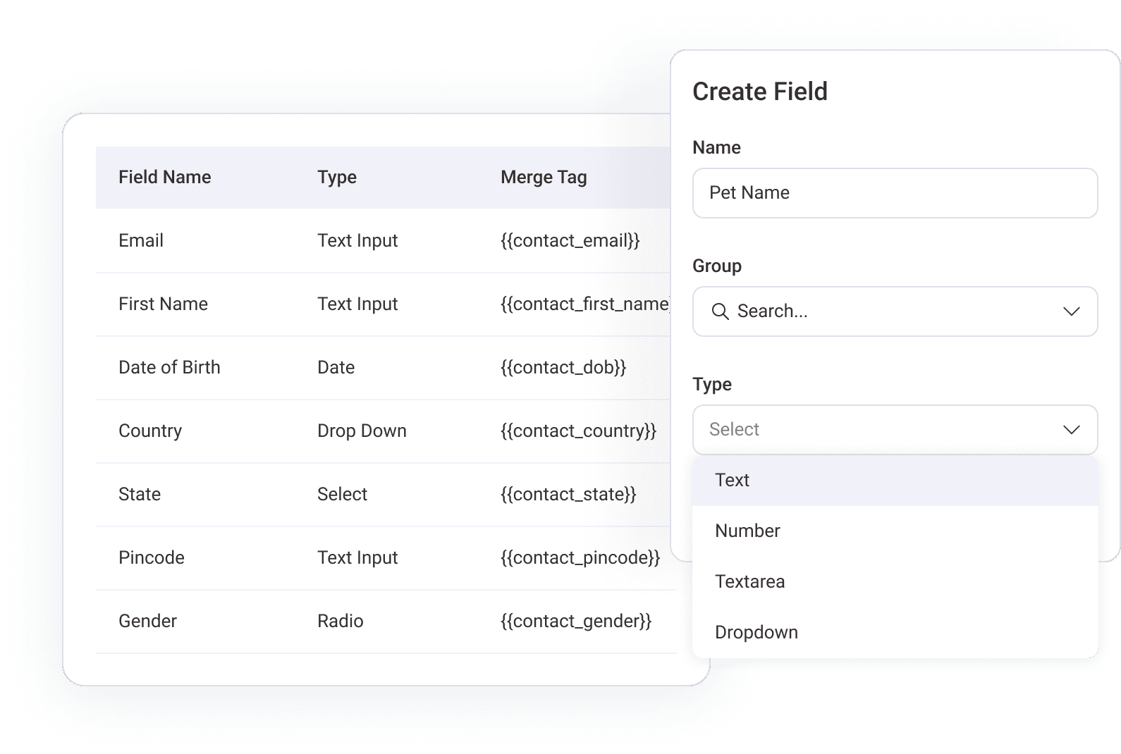 Enrich contact profiles using custom fields to engage with them, use pre-set fields to store data, collect and store data for granular targeting