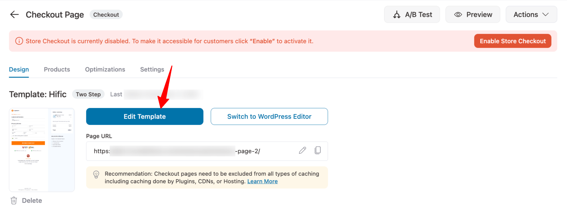 edit Hific template with drag and drop page builder
