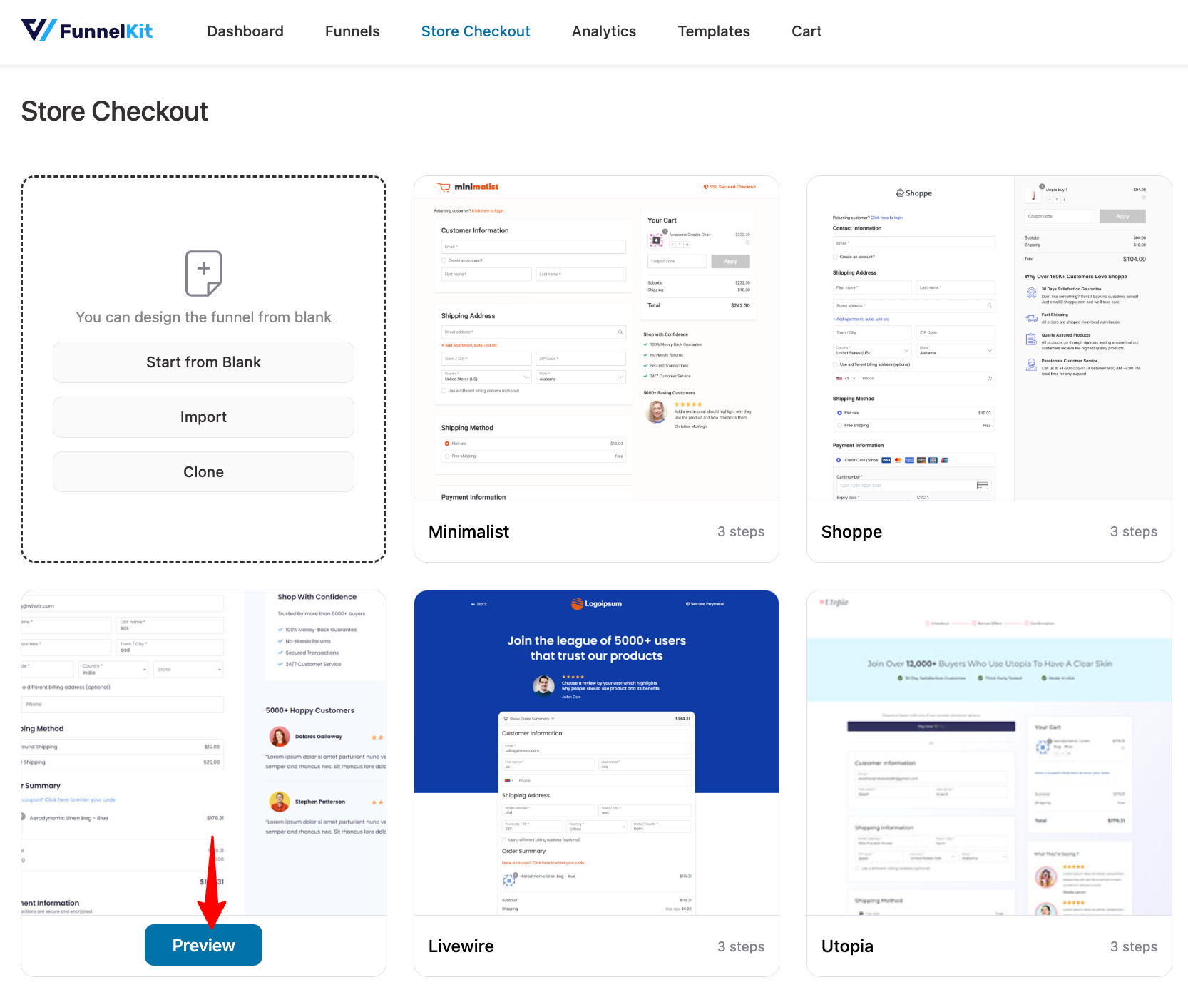 preview Hific to create custom thank you page