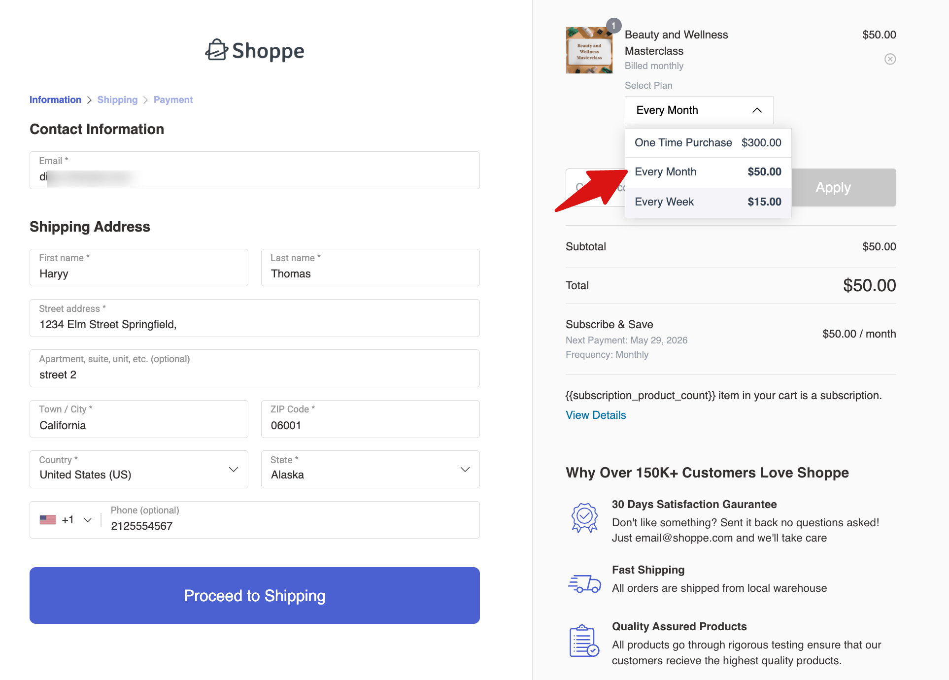 offer flexibility of choosing payment plan in WooCommerce checkout