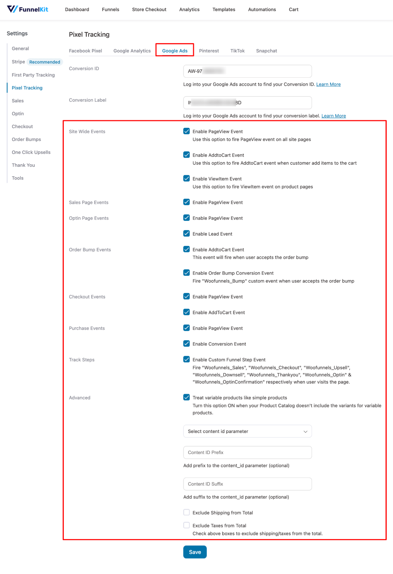 set up pixel tracking for google ads