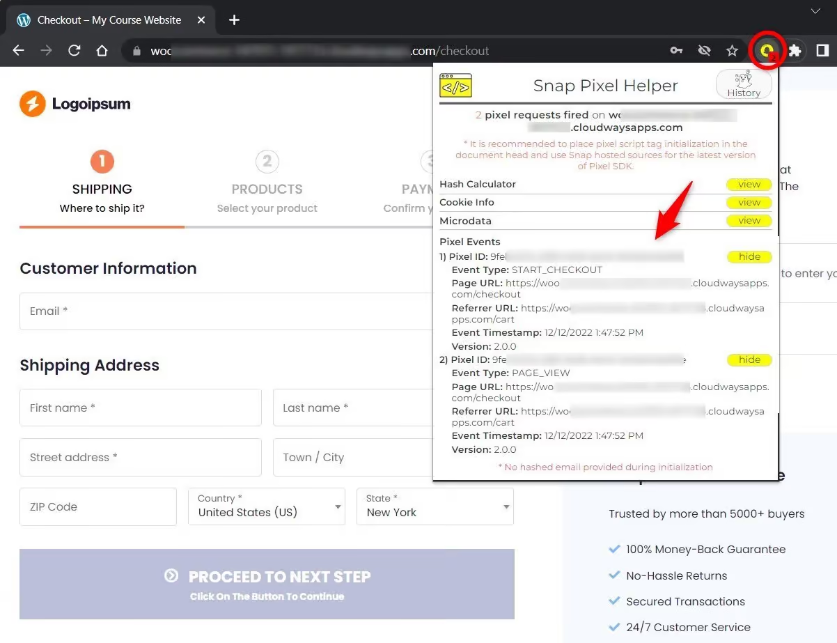 test snapchat conversion tracking data