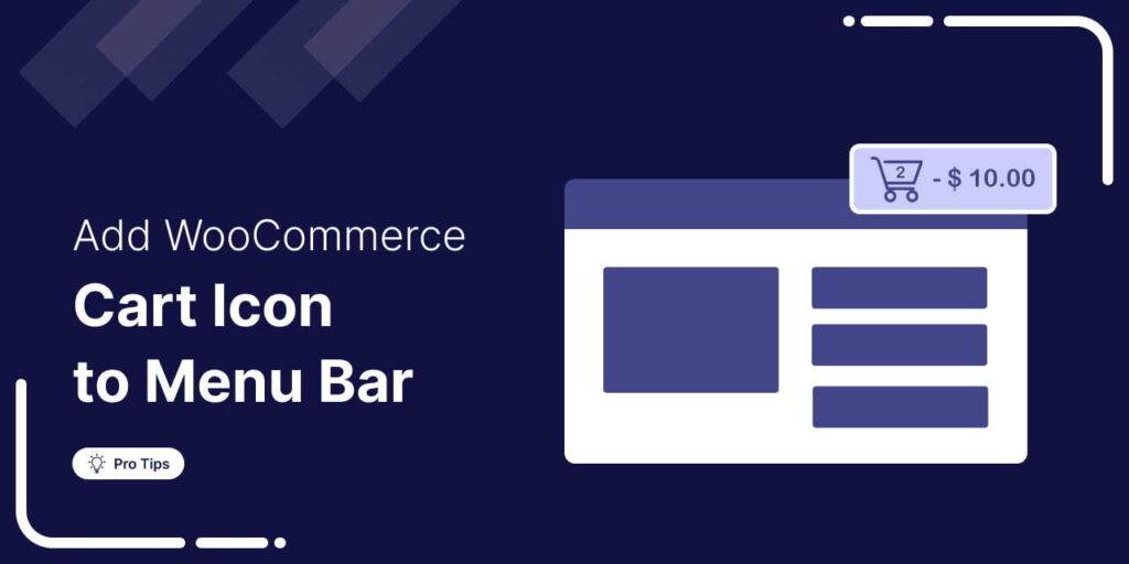 How to add woocommerce cart icon to menu