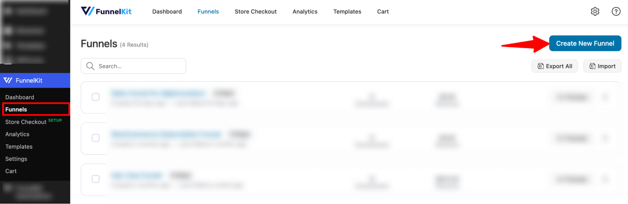 hit create new funnel
