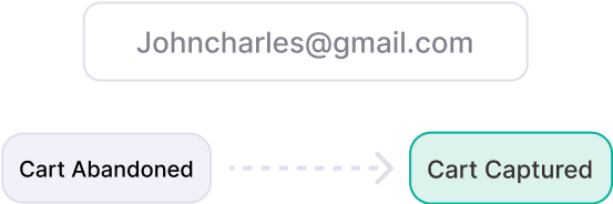 Live cart tracking feature to set up abandonment recovery campaigns