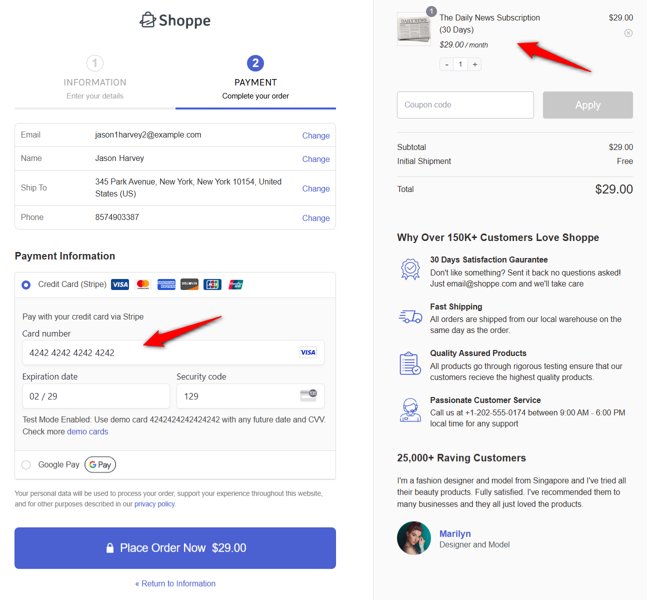Testing stripe payments for woocommerce subscription products in your online store