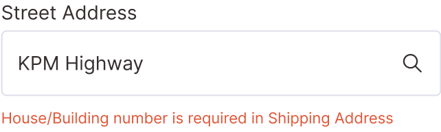 Address Field Validation