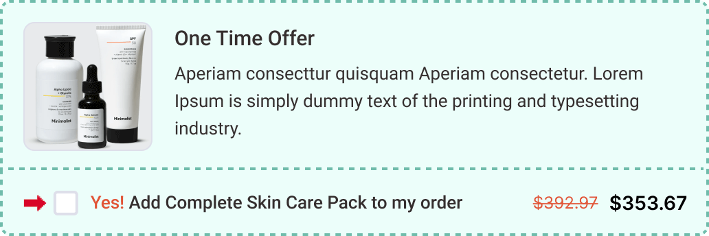 Order bump skin style 4 for WooCommerce checkout page
