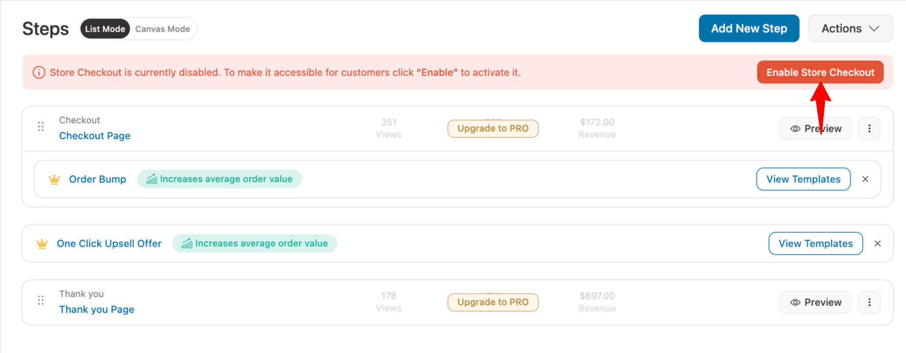 activate store checkout with coupon field