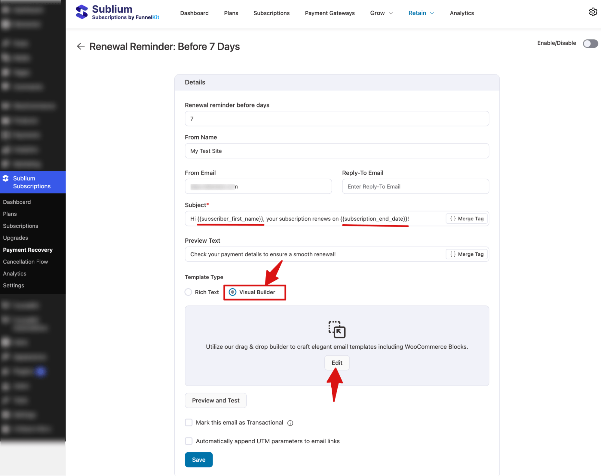 add personalized subject and preview text for your WooCommerce review reminder emails