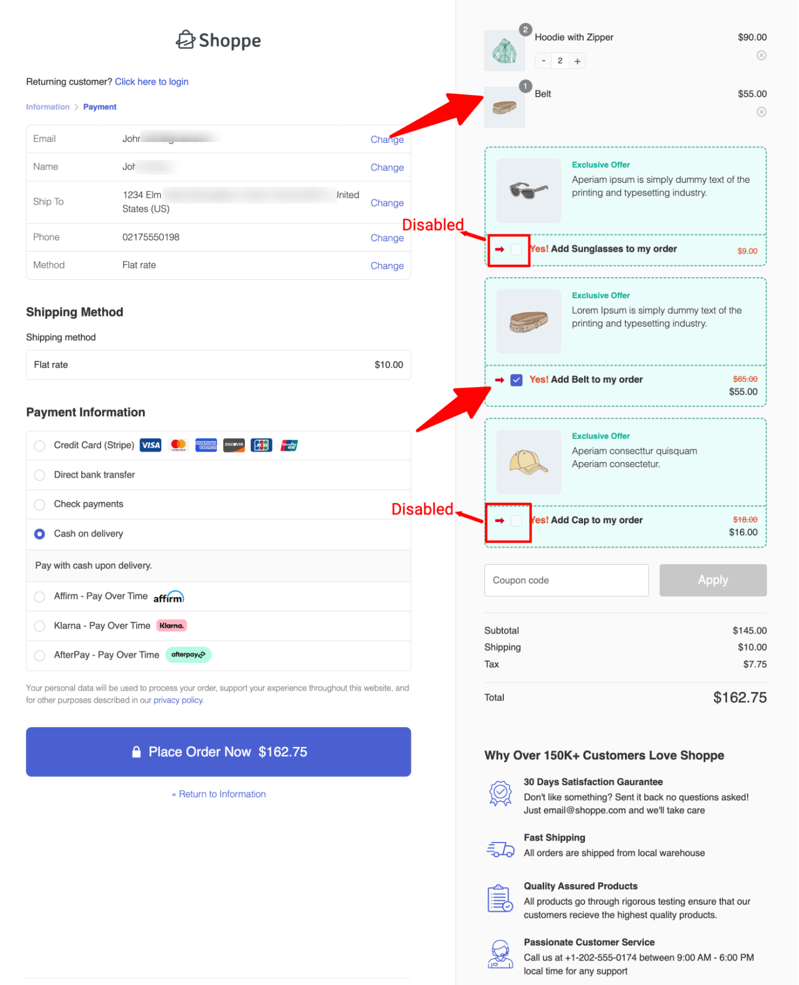 disable other order bump after selecting one at FunnelKit Checkout