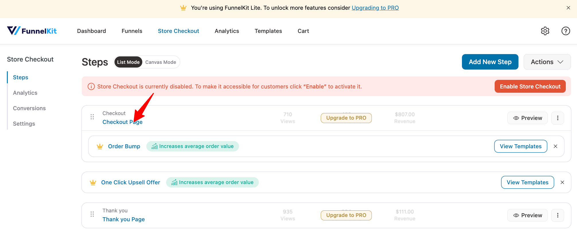 Editing the Hific checkout template