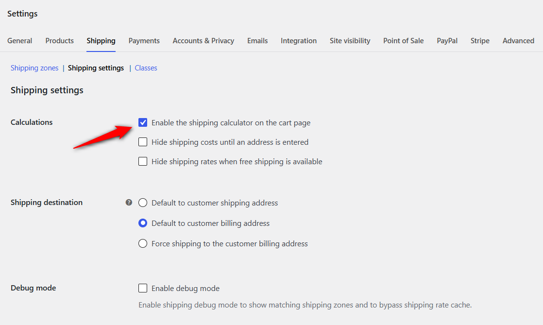 Enable the Shipping Calculator on the WooCommerce Cart Page