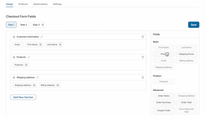Flexible Checkout Form Builder