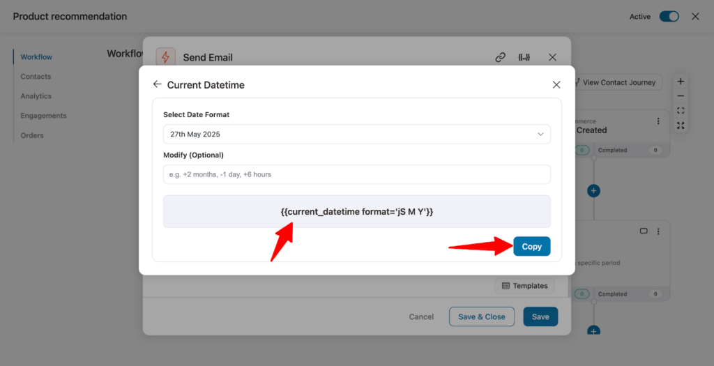 select date time format