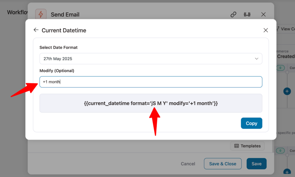 modify datetime format