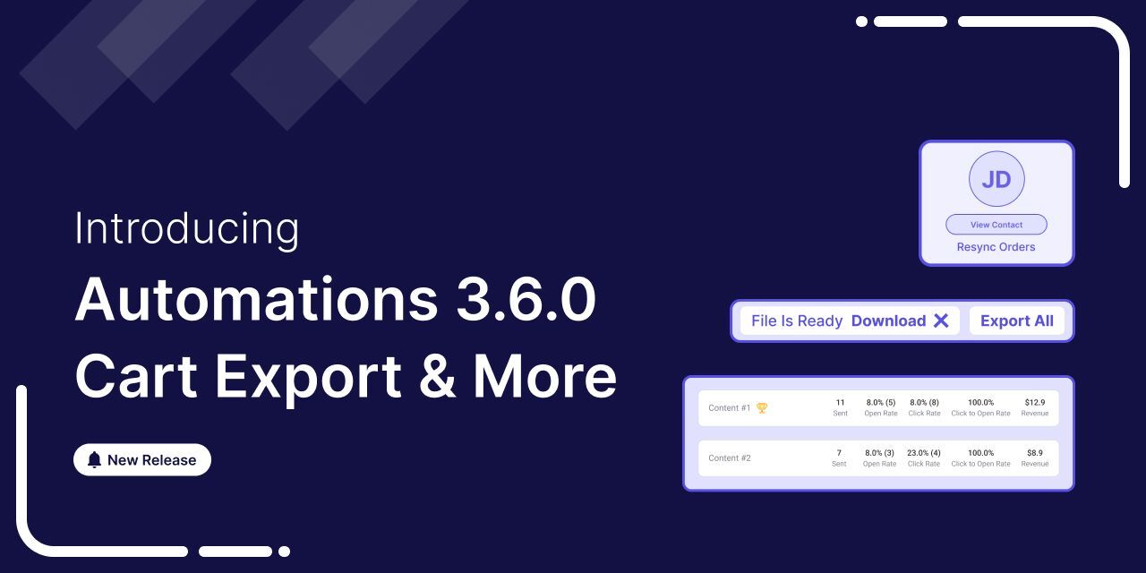 Introducing FunnelKit Automations 3.6.0: Export Cart Data, Smart Send Stats, Order Sync & More!